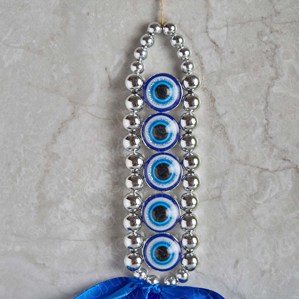 5 beaded turkish evil eye wall hanging decor 2