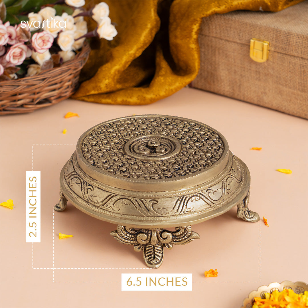 Round Pooja Chowki