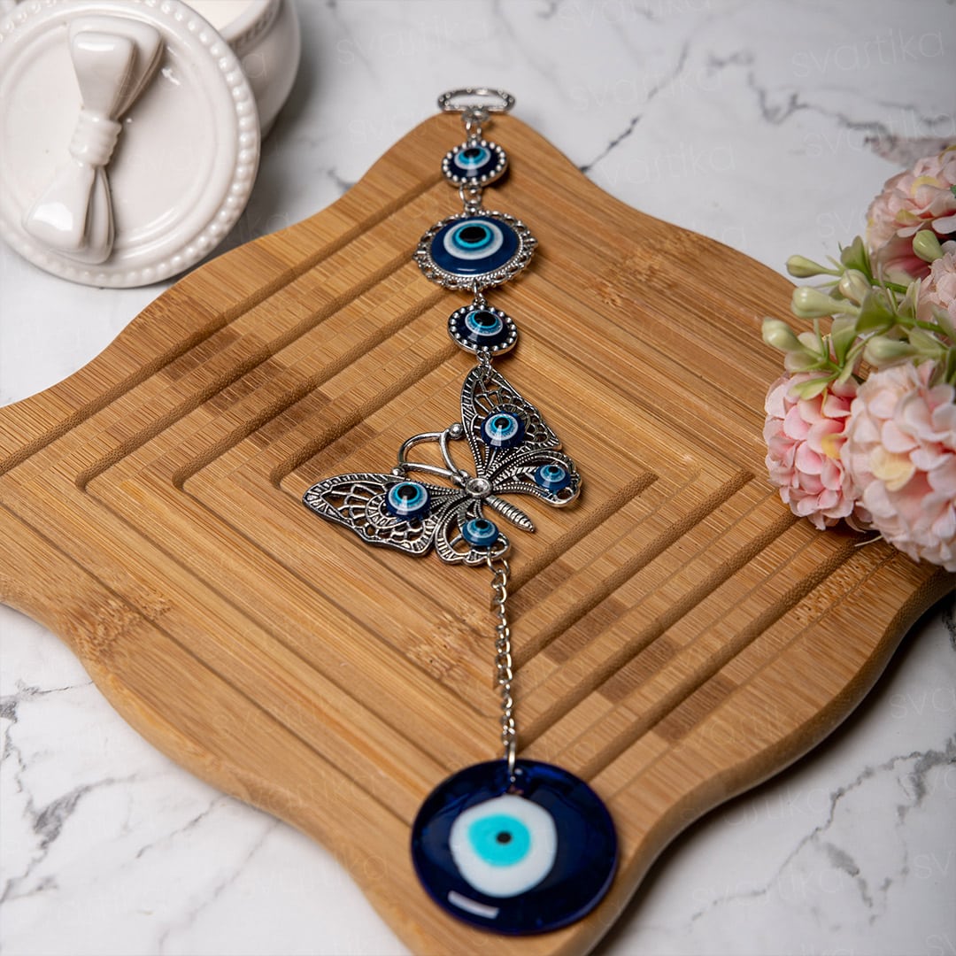 butterfly evil eye wall hanging