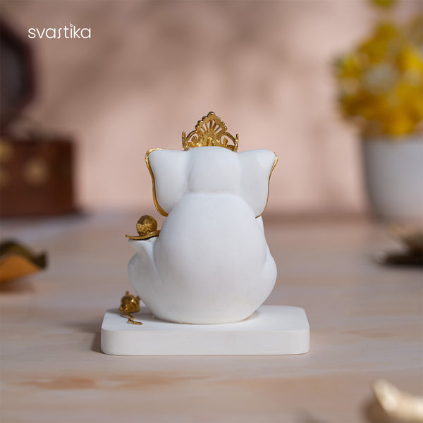 Mukut Ganesh Idol For Car Dashboard