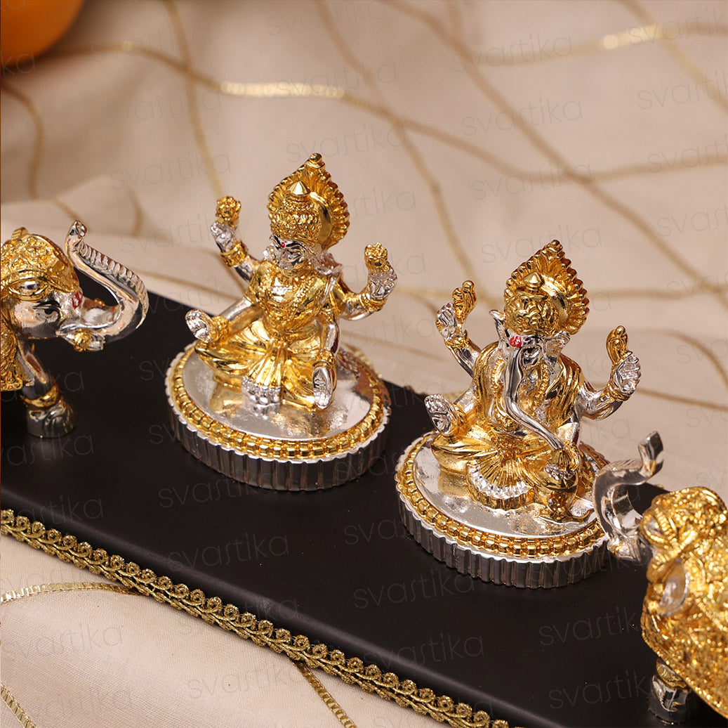 lakshmi ganesha with elephants for gift