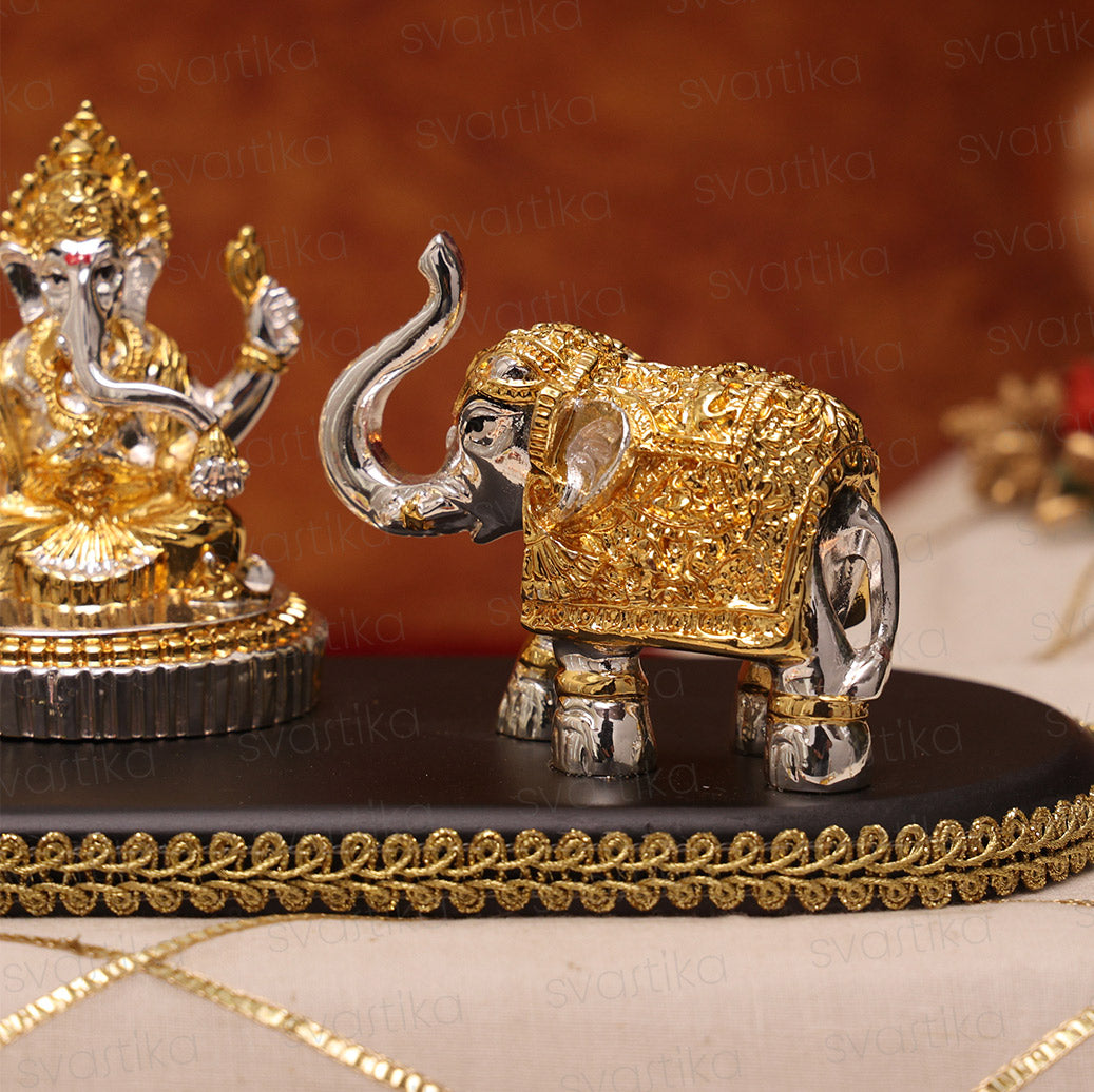 Elephants with lakshmi ganesh