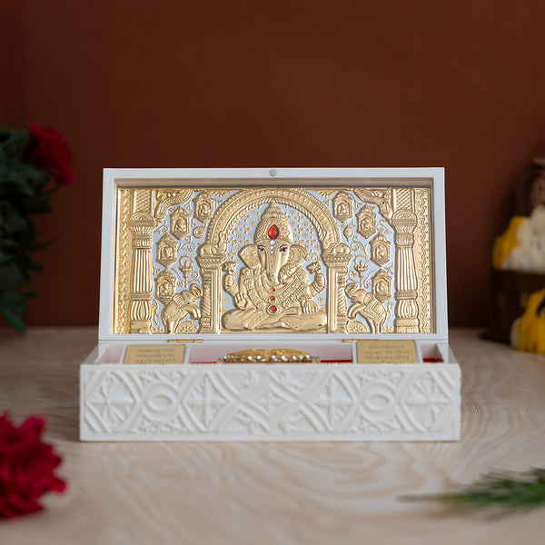 Svastika Ganesha Pocket Temple - Gold Plated (Big)