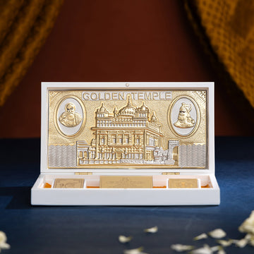 Svastika Golden Temple Pocket Temple - Gold Plated (Small)