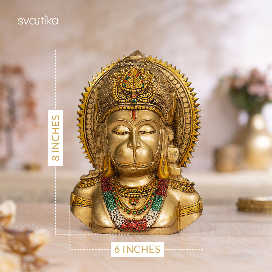 Meditating Lord Hanuman Antique Idol