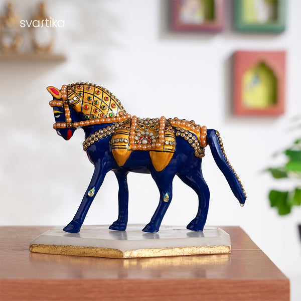 Meenakari Horse Statue
