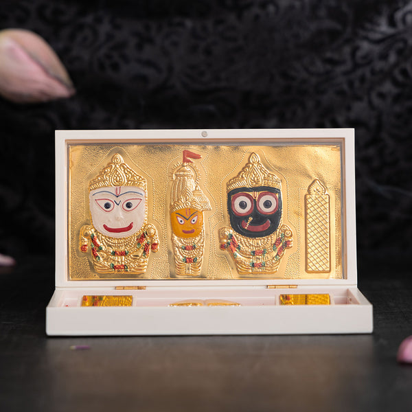 Svastika Jagannath Pocket Temple - Gold Coated