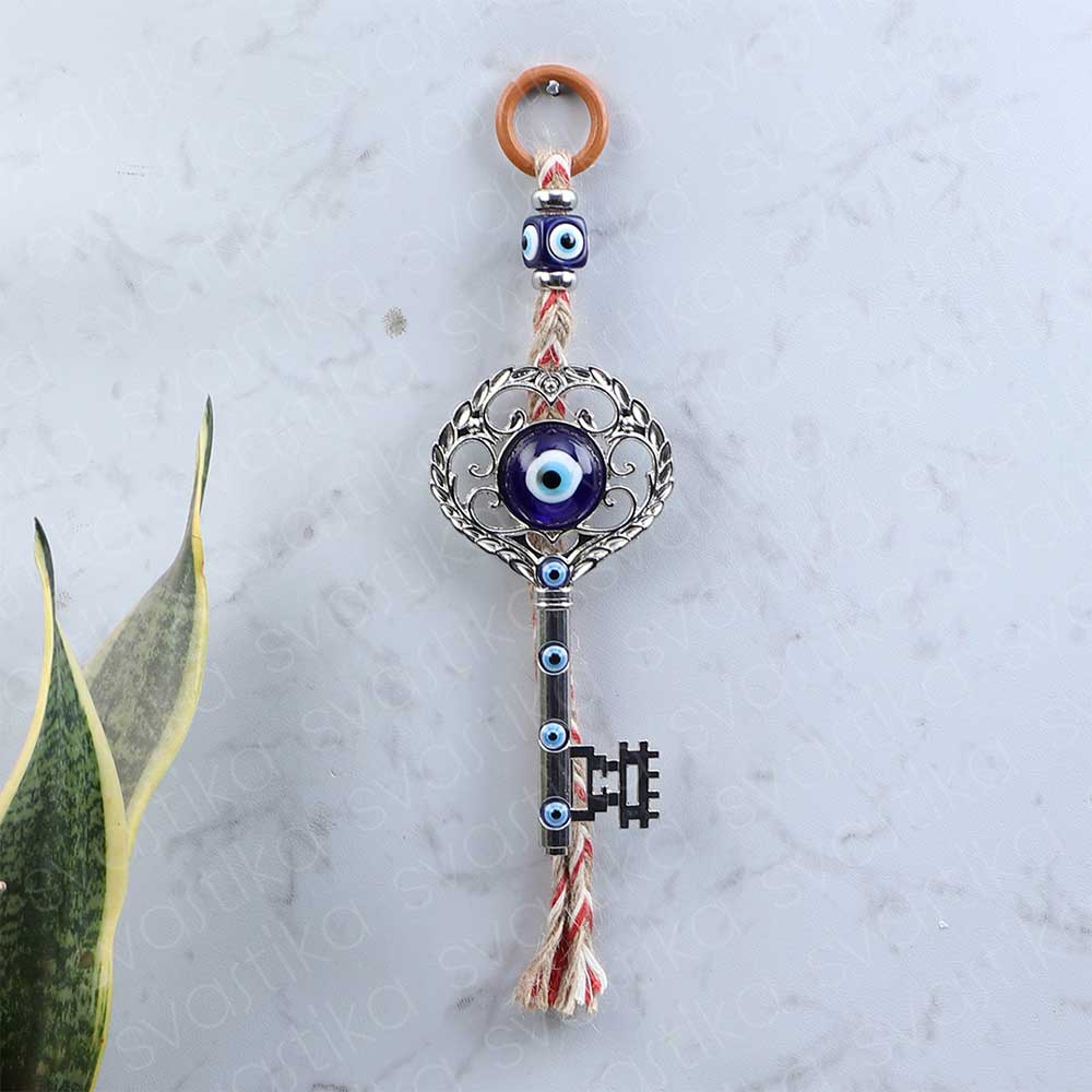 Key Shape Evil Eye Hanging