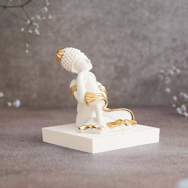 white buddha statue for home decor
