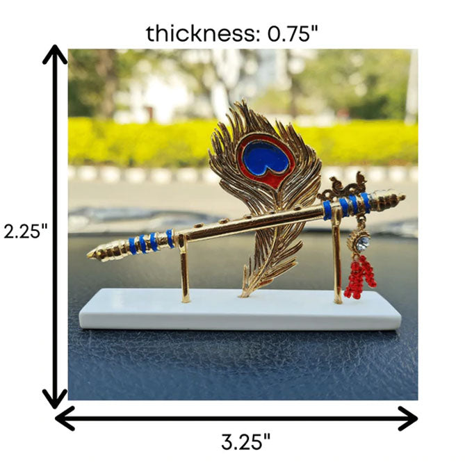 Krishna's Flute Car Dashboard Dimensions