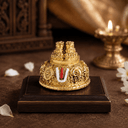 Balaji Charan with Shanku Chakra Namam – Gold Plated (2 Inch)