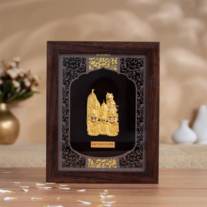 Lord Jagannath Puri 3D Wall Frame - Gold Plated Finish