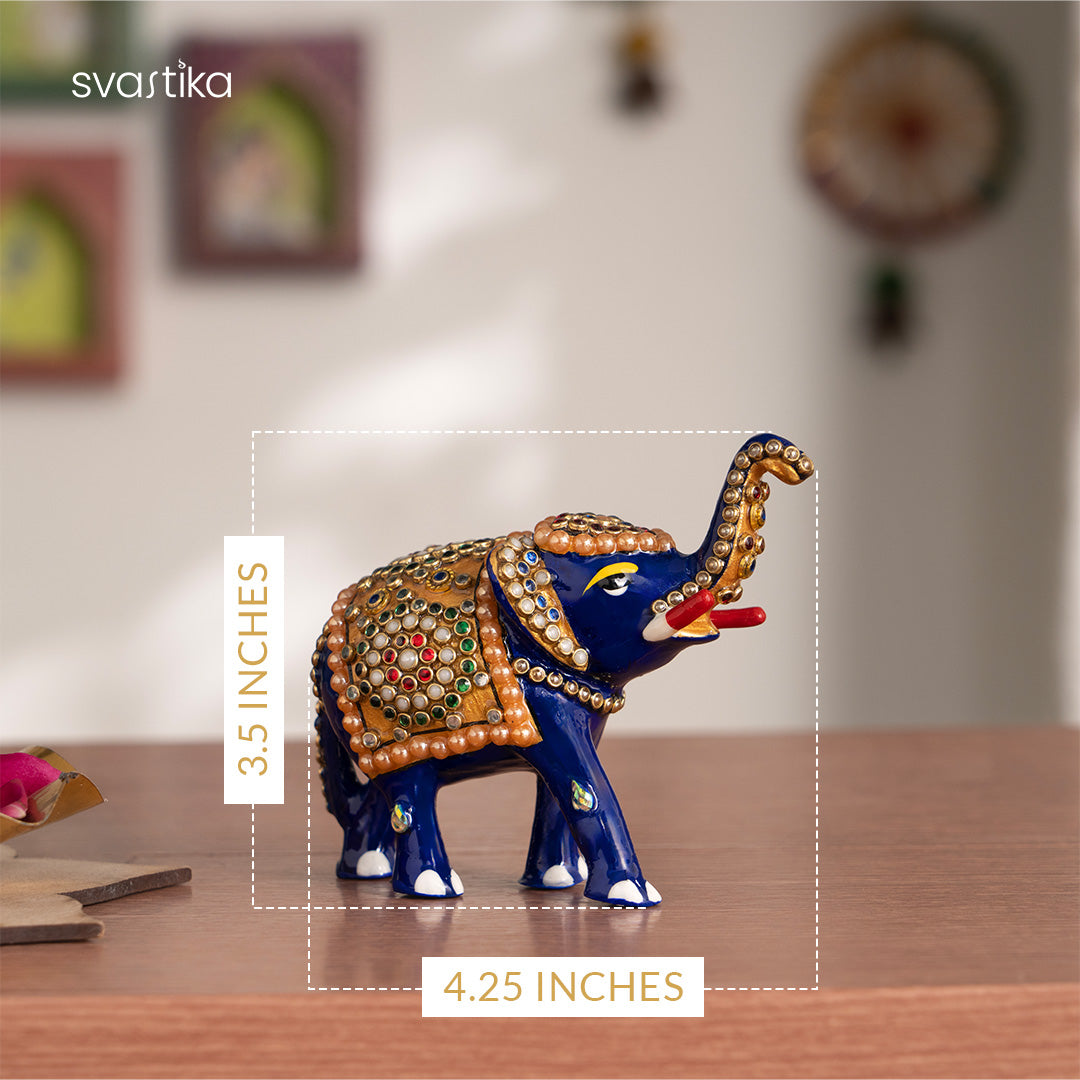 Decorative Blue Elephant Statue