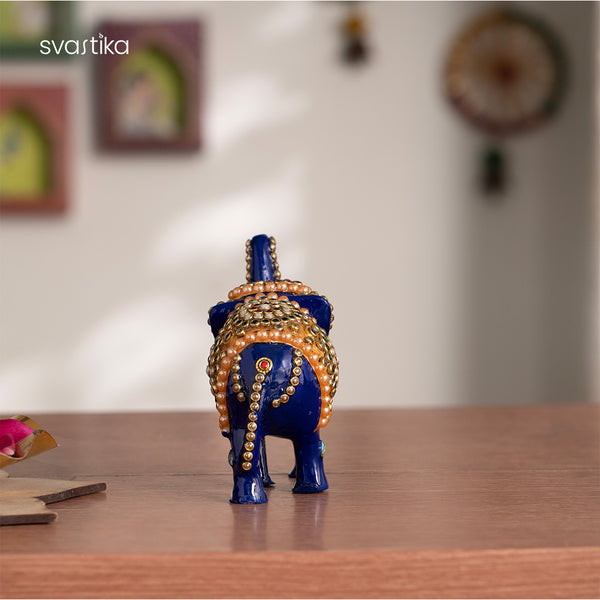 Blue Elephant Statue
