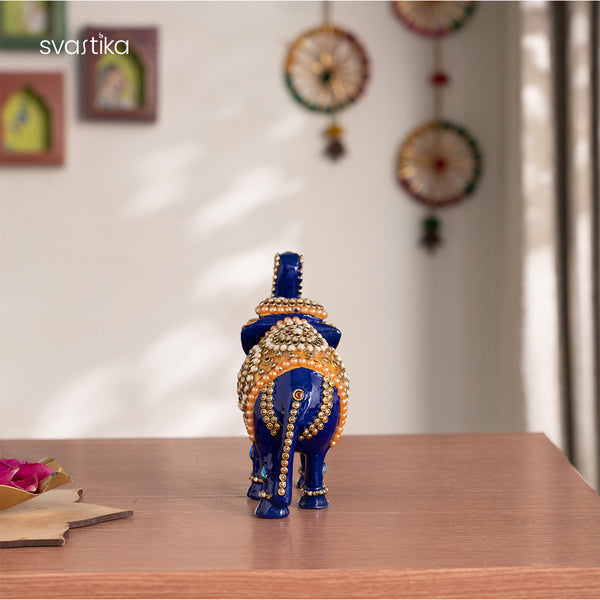 Decorative Blue Elephant Statue