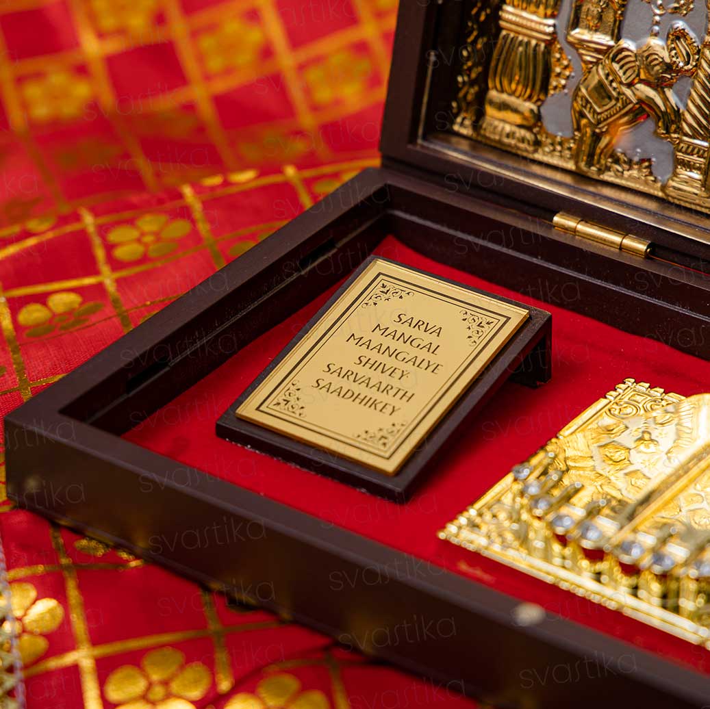 Nav durga pocket temple gold plated