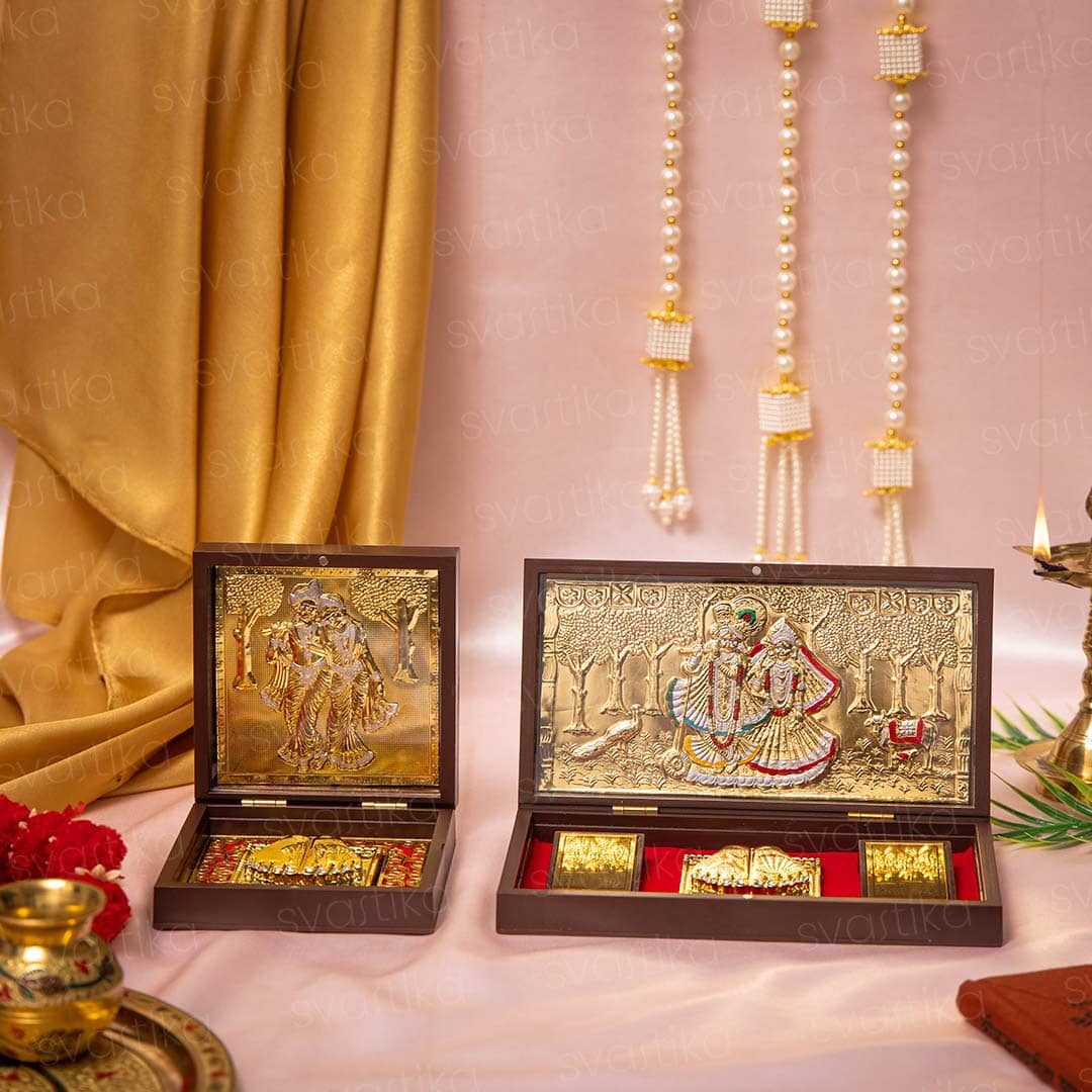radha krishna pocket temple svastika