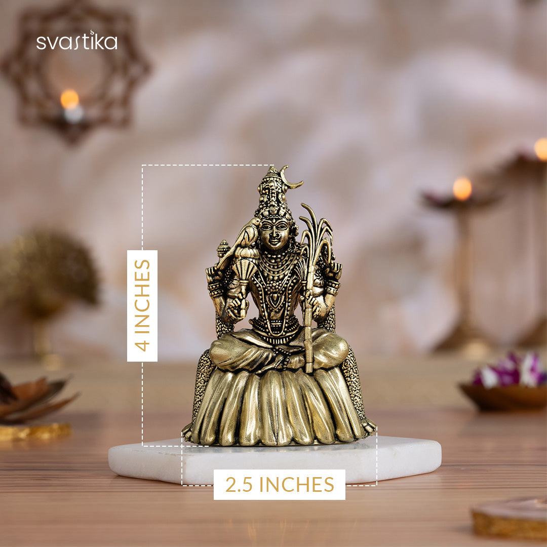4 inch lalitha devi brass murti