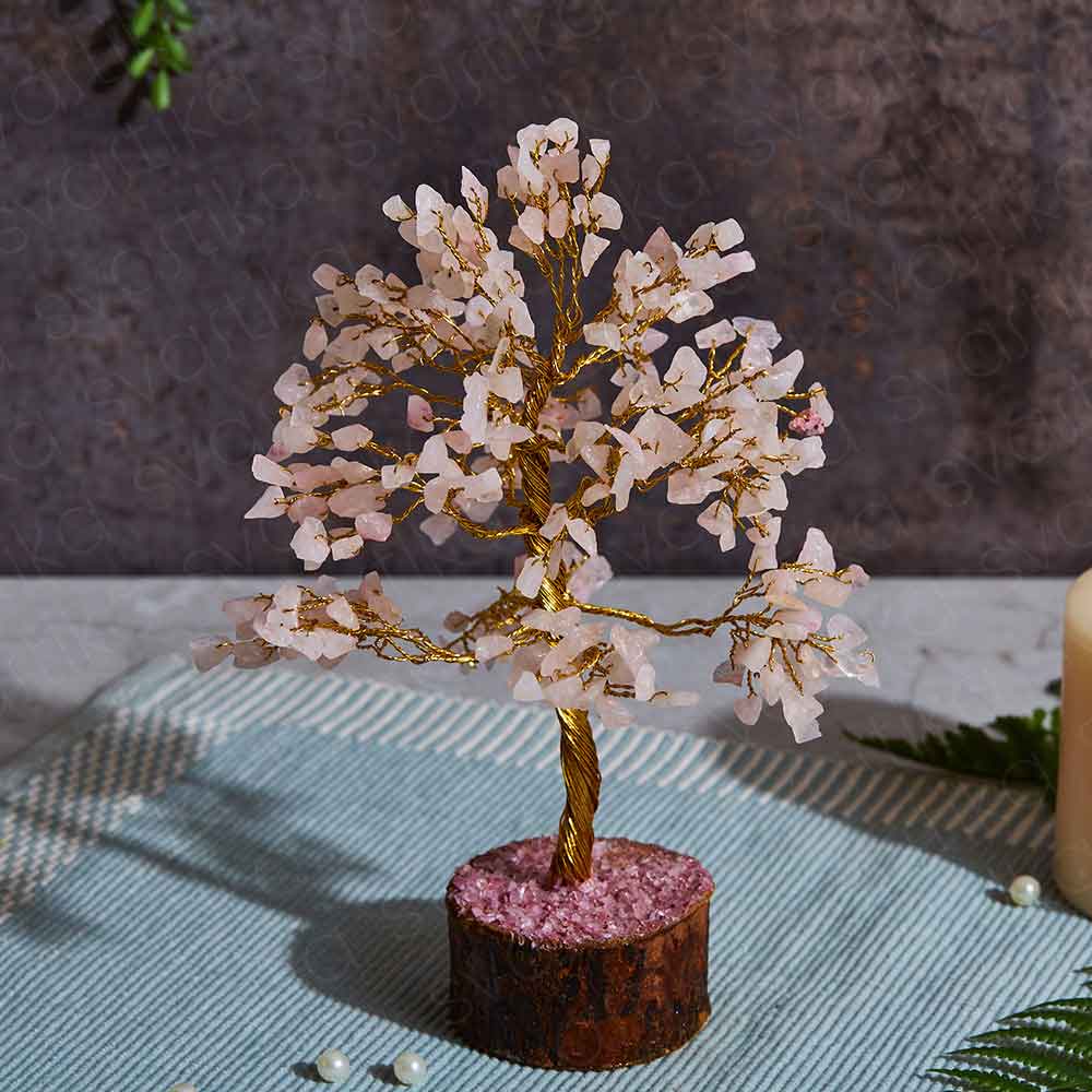 Rose Quartz Crystal Love Tree