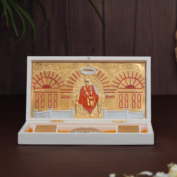 Svastika Sai Baba Pocket Temple - Gold Plated