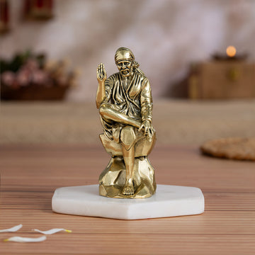 Brass Shirdi Sai Baba Statue (4 Inch)