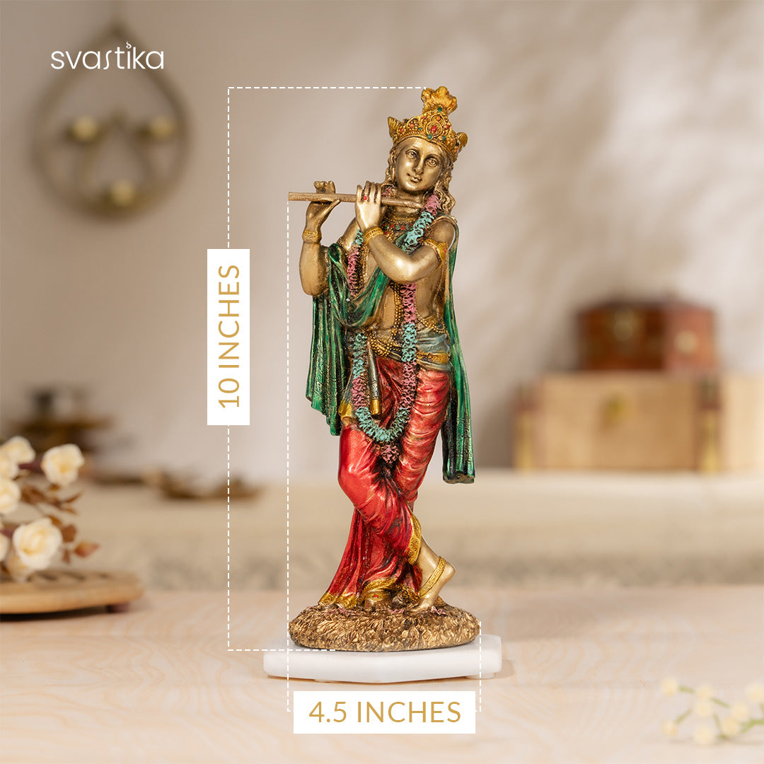Krishna Standing Statue Antique Murti