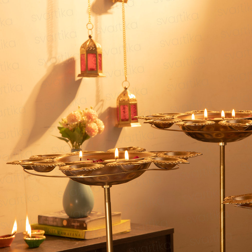 home decor diya urli with stand