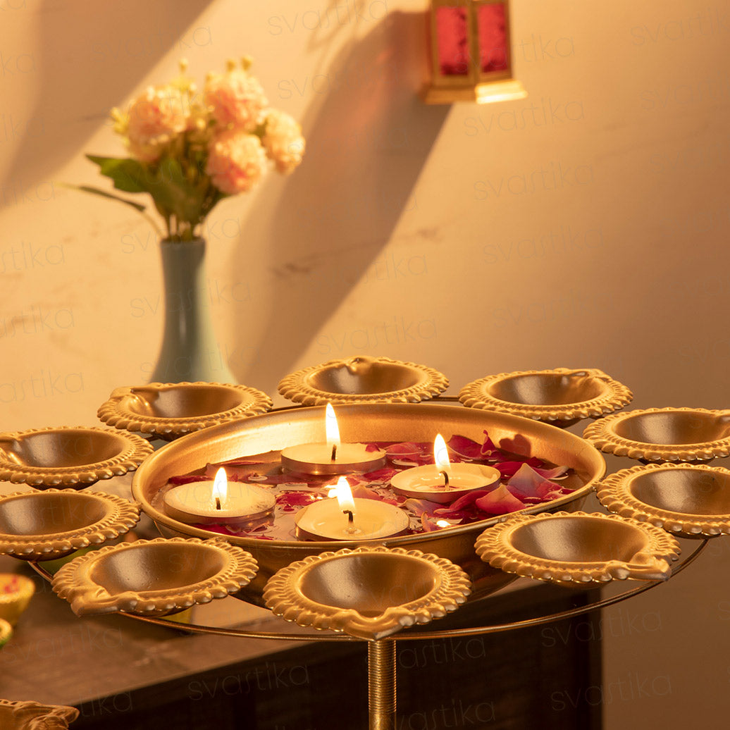 diya urli with stand