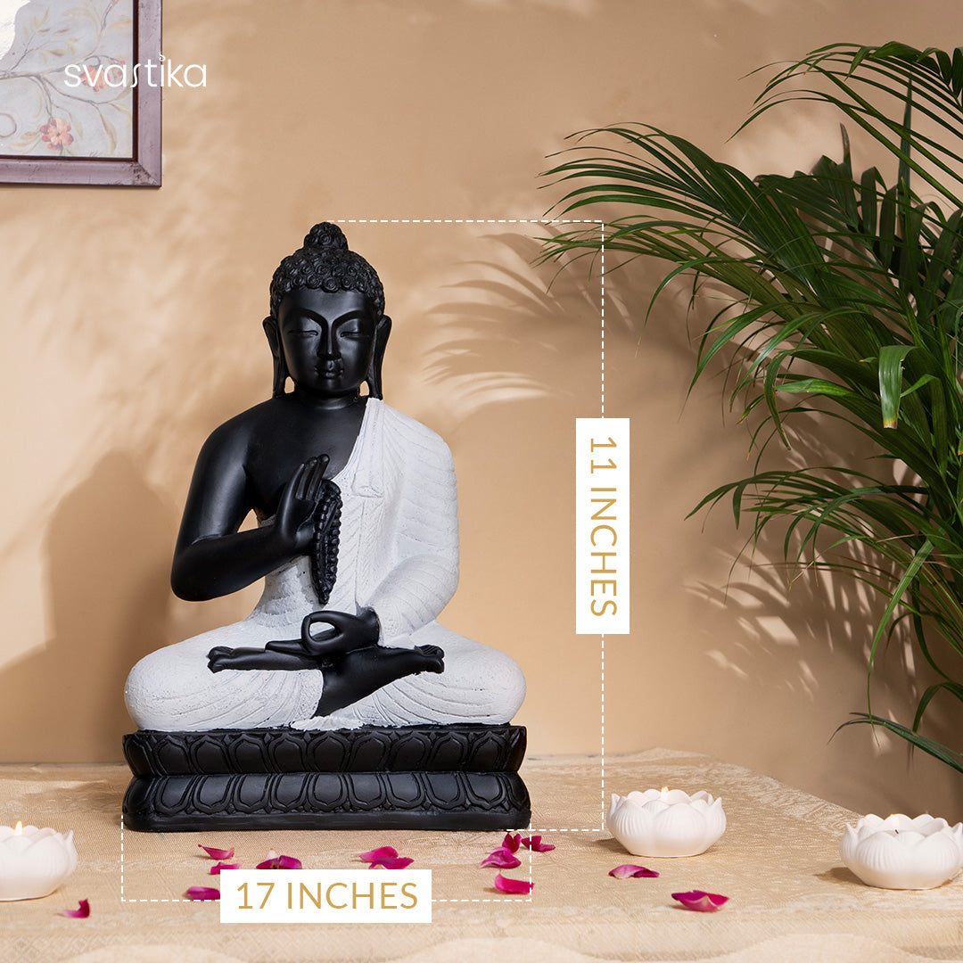 Meditating Black Buddha Statue