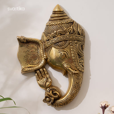 Brass Ganesh Wall Art