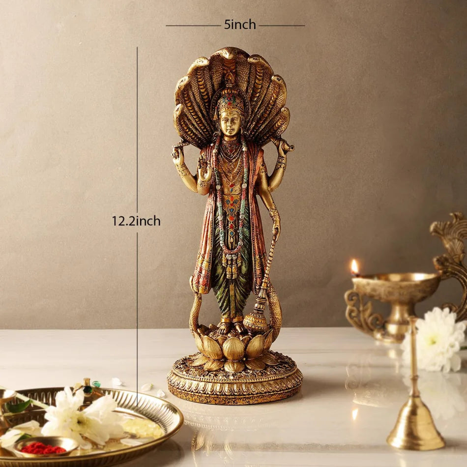 lord vishnu idol dimension