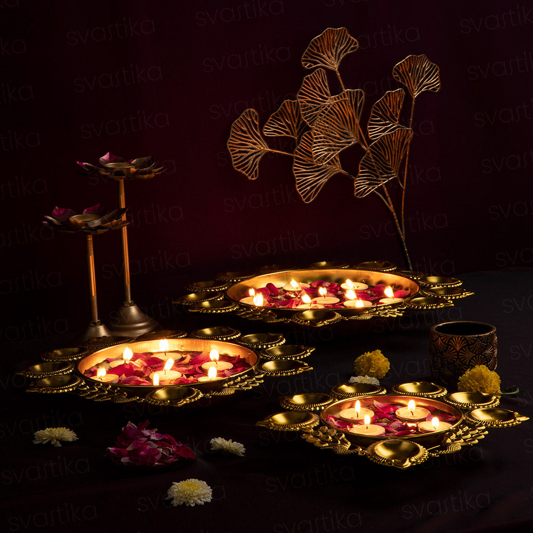 Brass urli diya for home decor
