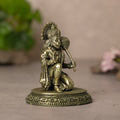 sitting brass hanuman