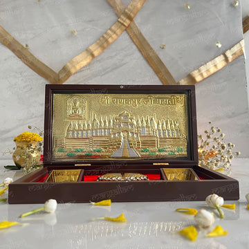 Svastika Mahaveer Jain Pocket Temple (24 Karat Gold Coated)