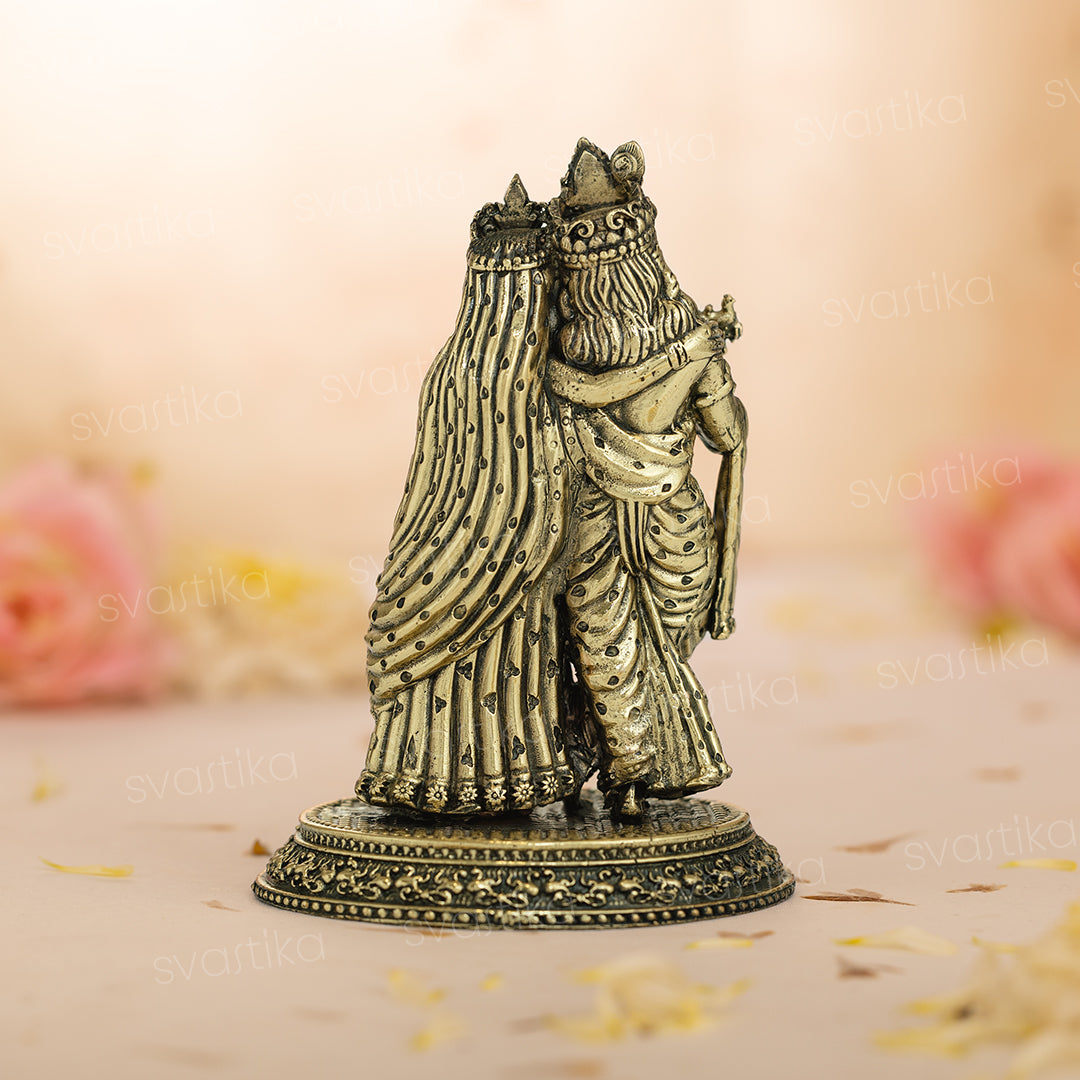 radha krishna brass idol for home mandir