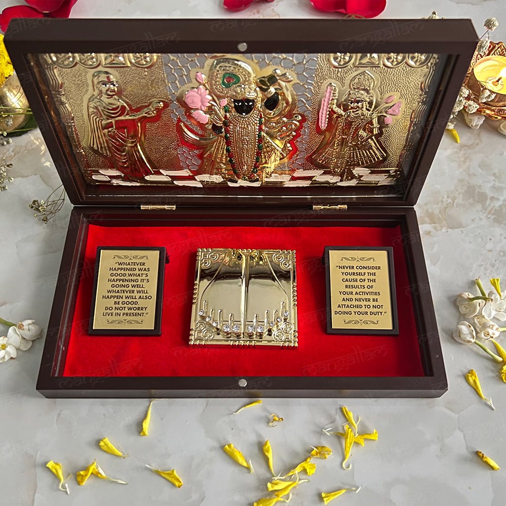 Svastika Shreenathji Pocket Temple | 24 Karat Gold Coated