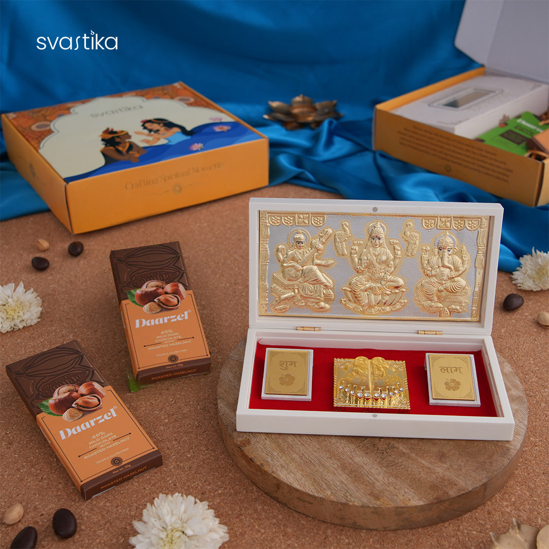 Svastika Ganesh Lakshmi Saraswati Pocket Temple Gift Hamper