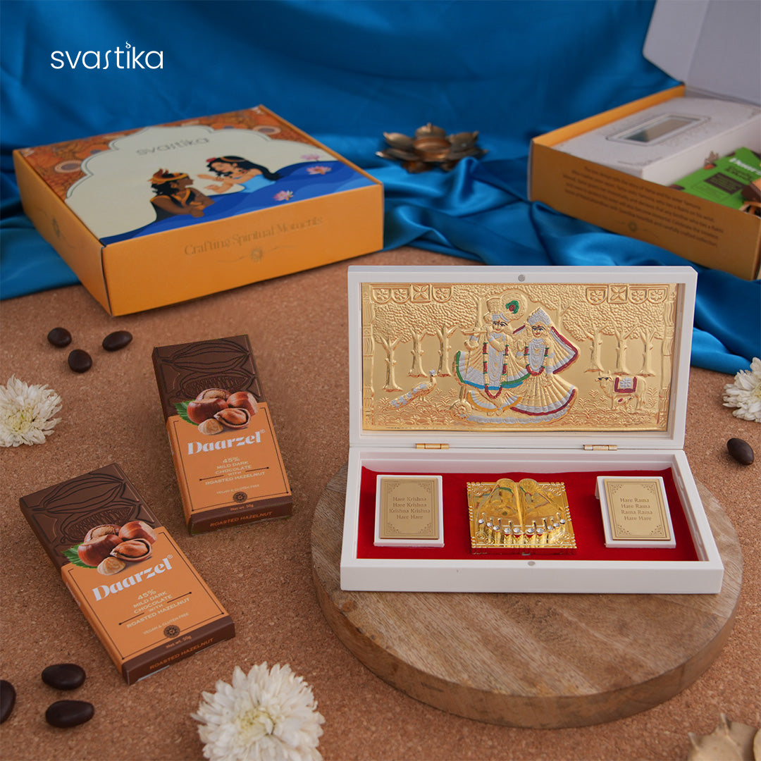 Svastika Radha Krishna Pocket Temple Gift Hamper