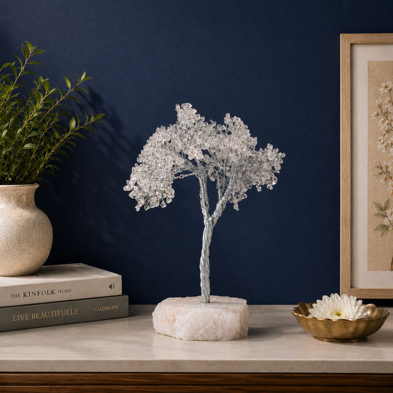 Clear Quartz Crystal Tree - 300 Beads (12 Inch)