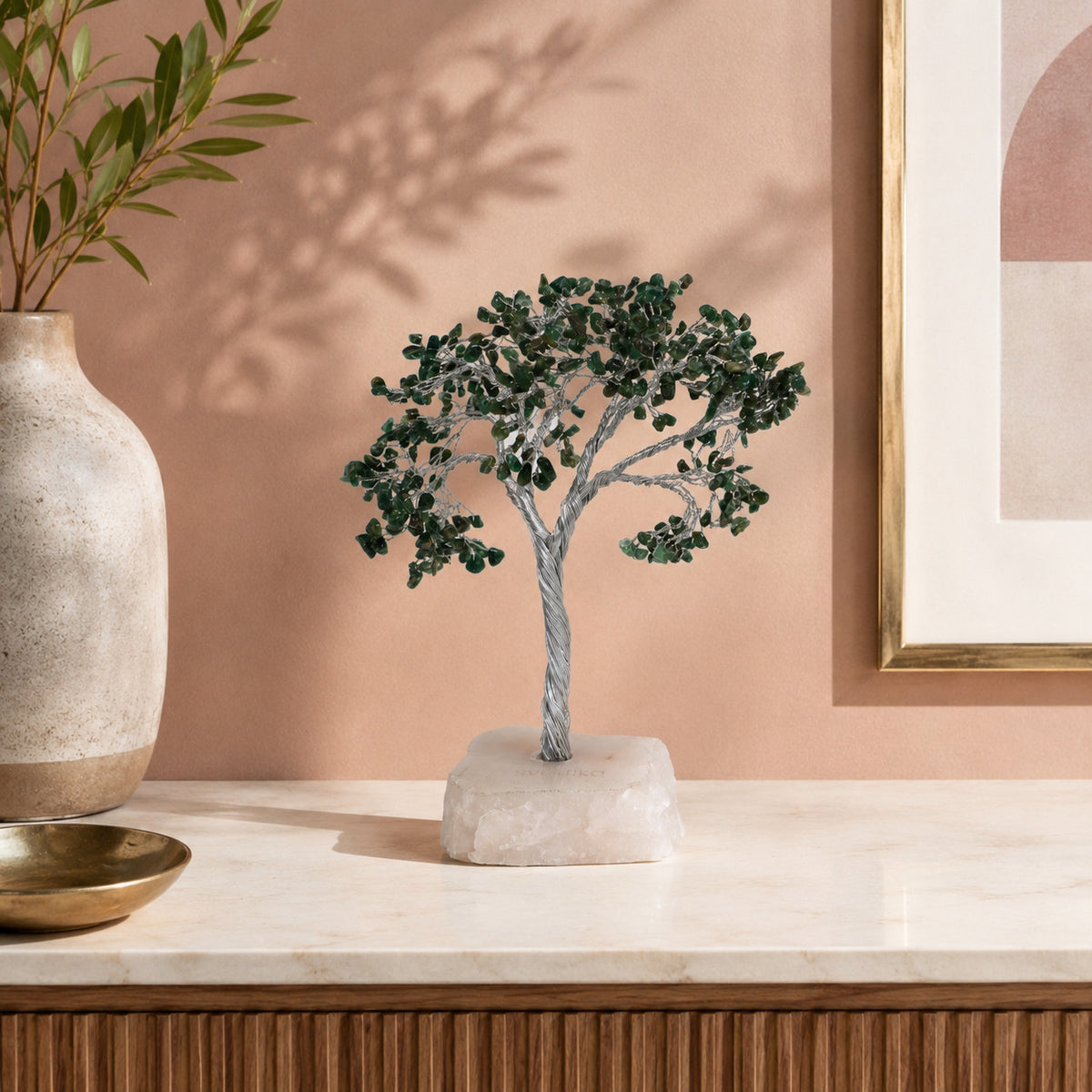 green jade crystal tree