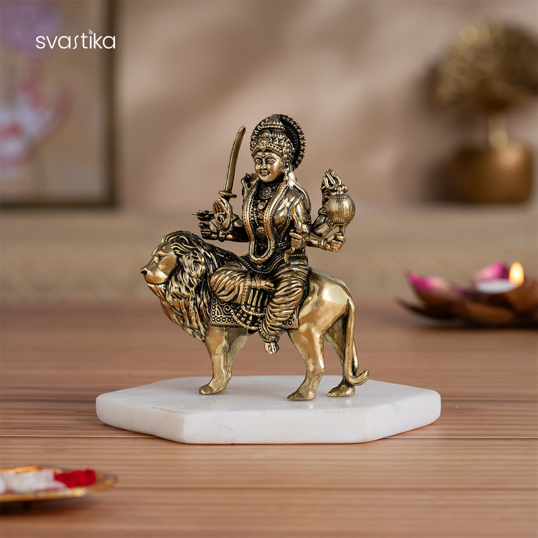 Maa Durga Idol Sitting on Lion 