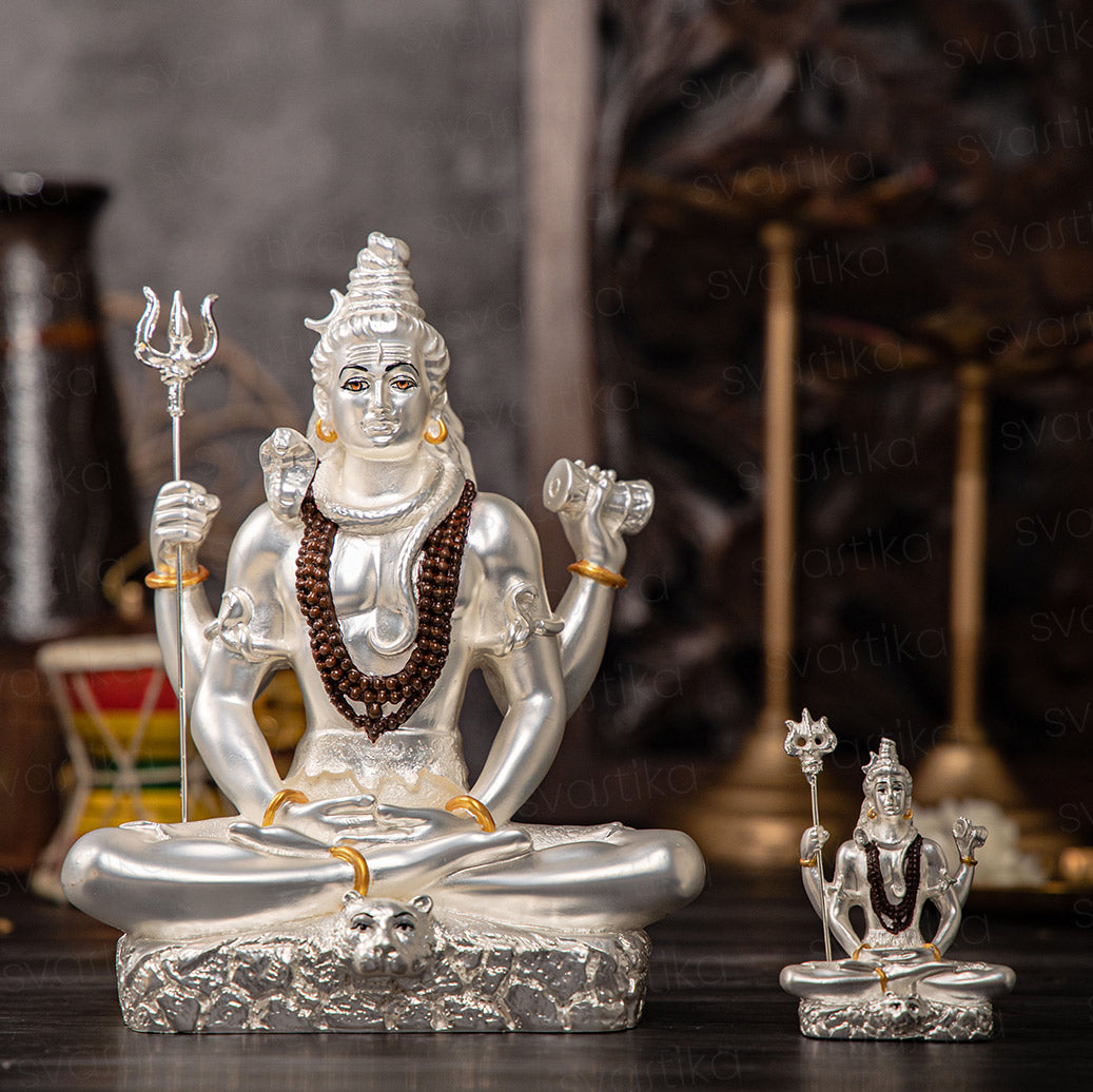 Buy 8.5610 Inches Handmade Marble Lord Shiva Ji Statue Idols Decorative  Bhole Baba / Mahadev Parvati Ganesha Puja Vastu Showpiece Pooja Gift Item  & Murti For Mandir Temple Home Decor Office (mahadeva)