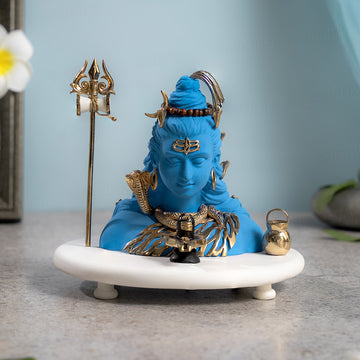 blue shiva statue