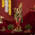 antique standing krishna statue