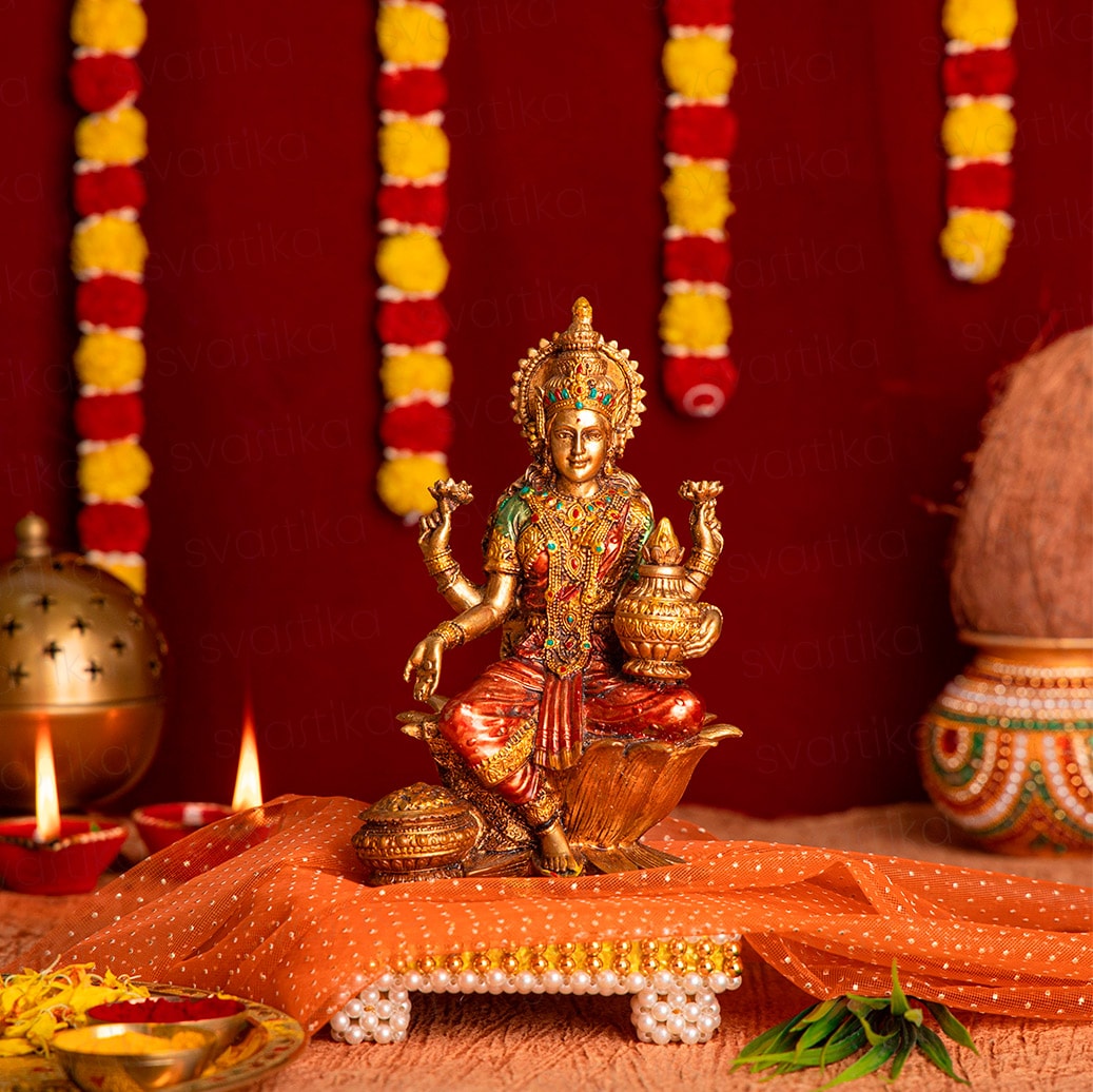 Divine Abundance - Goddess Lakshmi Antiqued Idol