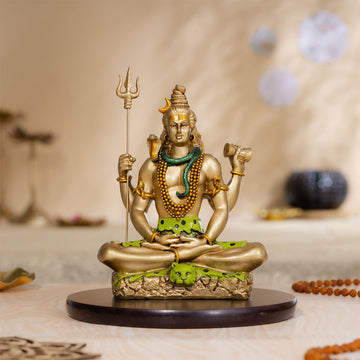 Lord Shiva Dhyana Mudra Antique Murti (8.5 Inch)