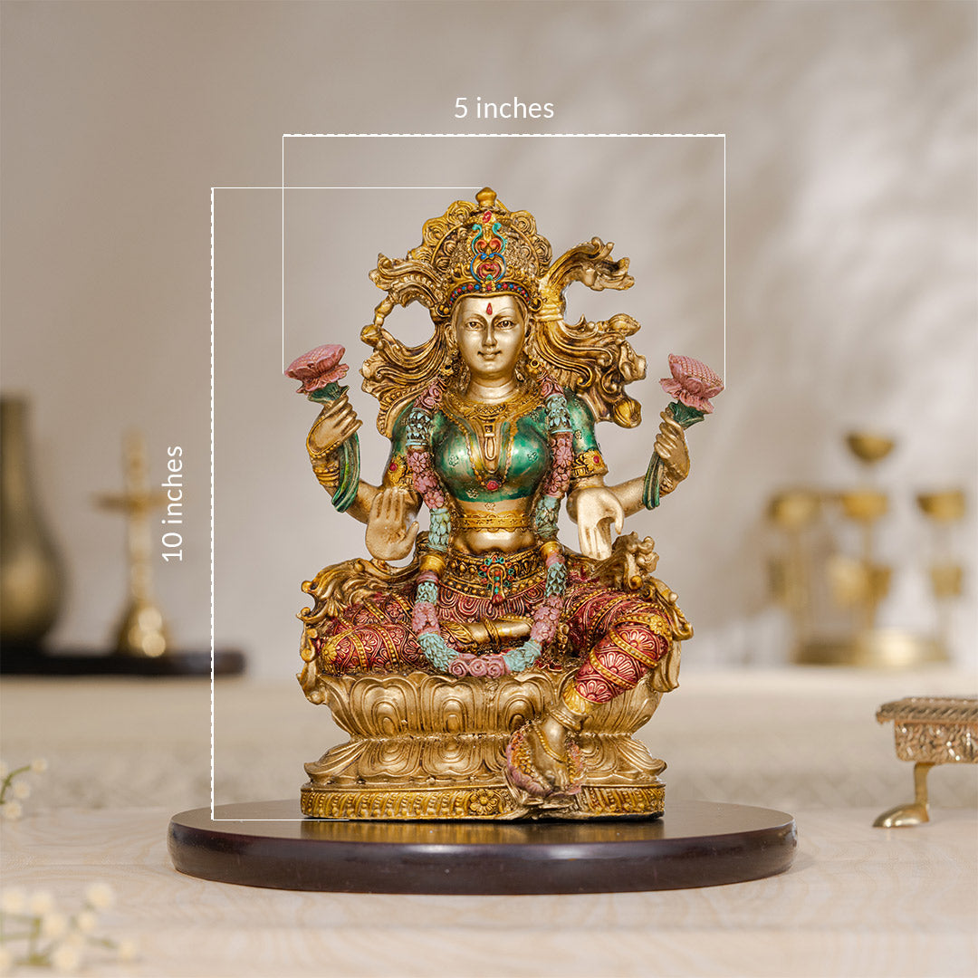 Goddess Lakshmi Maa Antique Murti - 10 Inch