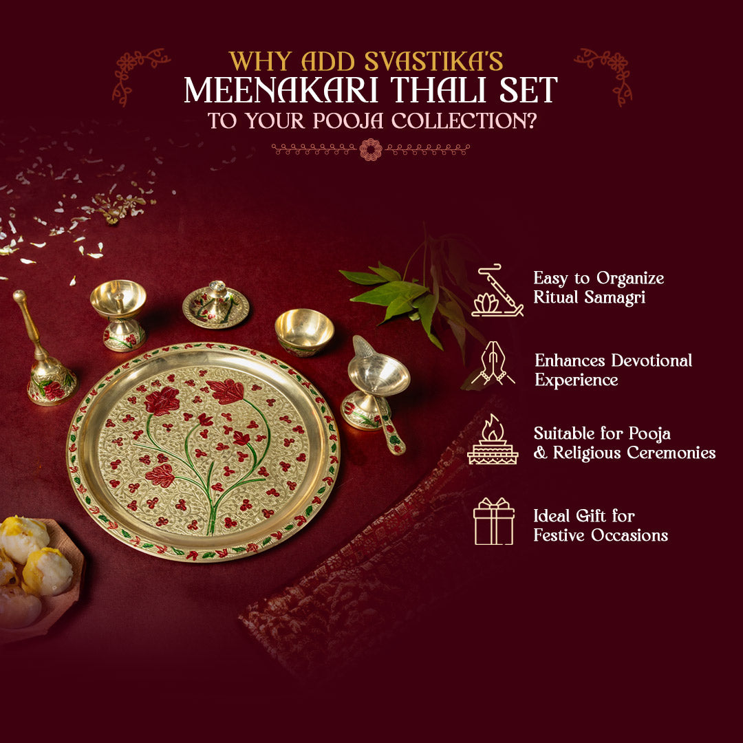 meenakari pooja thali for home