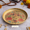 Brass Peacock Meenakari Pooja Thali (8 Inch)