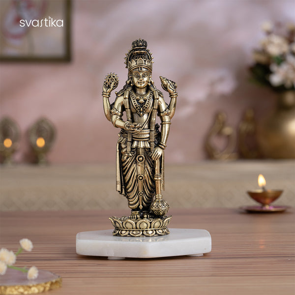 Brass Standing Lord Vishnu Murti (6 Inch)